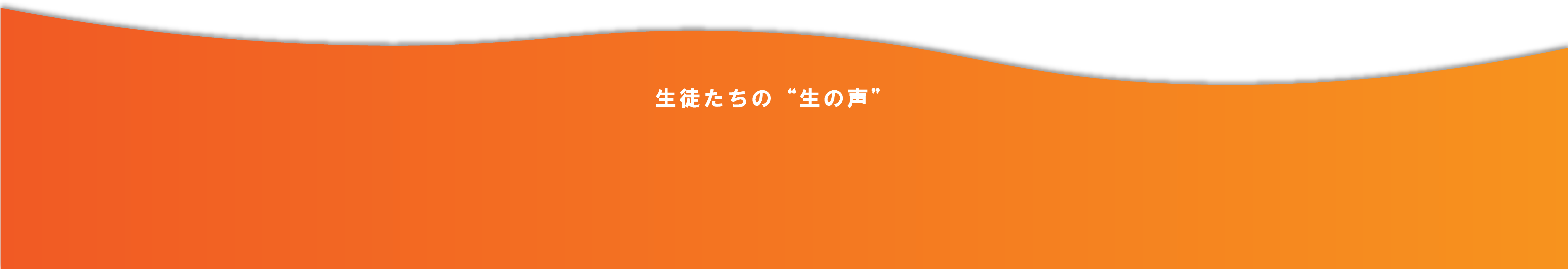 生徒たちの生の声