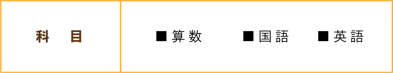  科目■算数■国語■英語